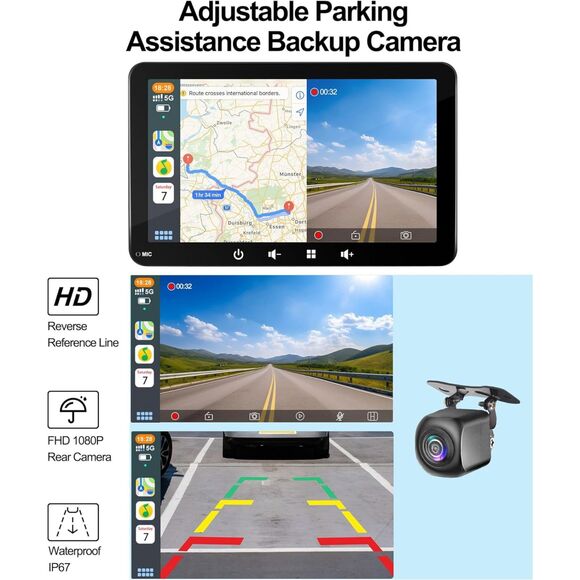 2024 Newest Wireless Apple Carplay & Android Auto, 7In HD Touchscreen Portable - Picture 7 of 11